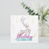 Invitation PixDezines Whimsy Reindeer+Holiday (Debout devant)