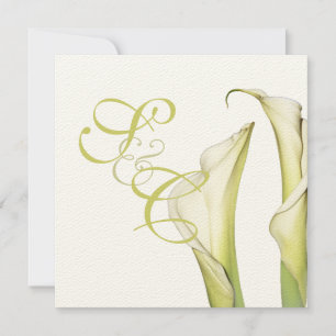 Invitation PixDezines WHITE CALLA MENTION INVITATIONS/DO-IT-Y
