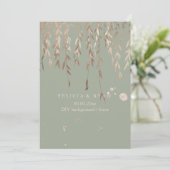 Invitation PixDezines Willow/Faux Pink Gold/arrière - plan DO (Debout devant)