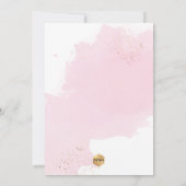 Invitation PixDezinesAquarelle rose Christening 2e anniversai (Dos)