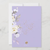 Invitation PixDezinesH2 Purple Hydrangea Rose Fête des mariée (Dos)