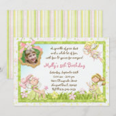 Invitation Pixie Fairy Birthday Party (Devant / Derrière)