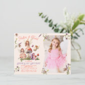 Invitation Pixie Fairy Princesse Enchantée Photo Anniversaire (Debout devant)
