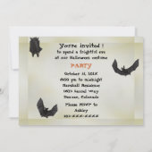 Invitation Pixie Witch Freak Sur La Fête D'Halloween (Dos)