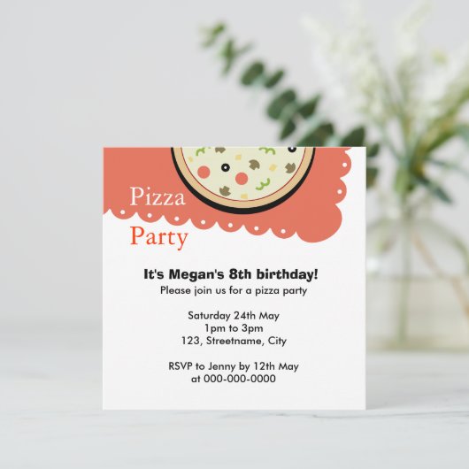 Invitation Pizza (Debout devant)