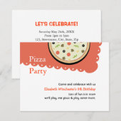Invitation Pizza (Devant / Derrière)