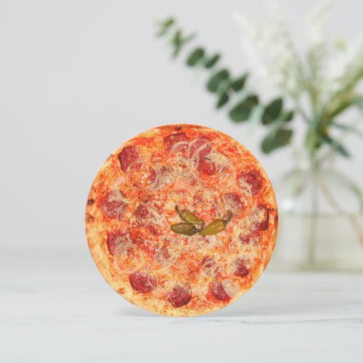 Invitation Pizza (Debout devant)