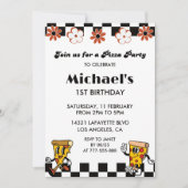 Invitation Pizza 1er anniversaire Invitations| Funny Pizza Pa (Devant)