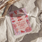 Invitation Pizza 1ère Main Tirée Slice Of Fun Photo Anniversa