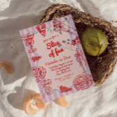 Invitation Pizza 1ère Main Tirée Slice Of Fun Photo Anniversa