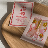 Invitation Pizza 1ère Main Tirée Slice Of Fun Photo Anniversa