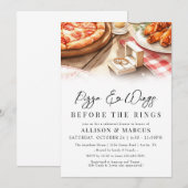 Invitation Pizza & Ailes Avant Le Dîner De La Répétition Des (Devant / Derrière)