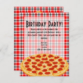 Invitation Pizza Anniversaire Fête Invitation, Conception de (Devant / Derrière)