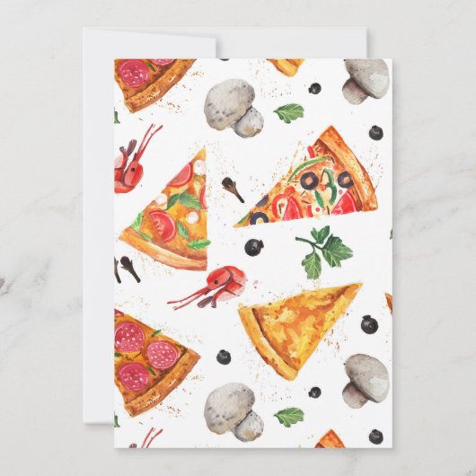 Invitation Pizza Anniversaire Invitation, Pizza Party (Dos)