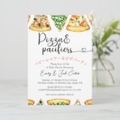 Invitation Pizza Baby shower Whimsical Slice Décontracté (Debout devant)