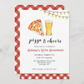 Invitation Pizza & Bière Anniversaire (Devant / Derrière)