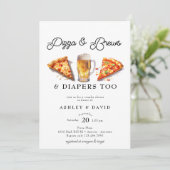 Invitation Pizza & Bière | Fête de Naissance Couple à l'Aquar (Debout devant)