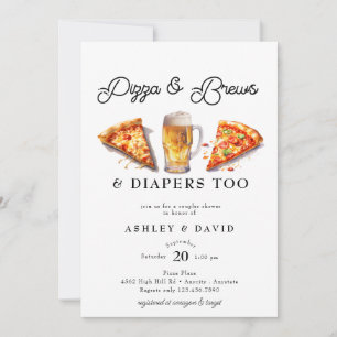 Invitation Pizza & Bière   Fête de Naissance de Couple à l'Aq