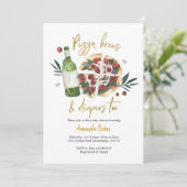 Invitation Pizza, brasses et plongeurs à Baby shower Invitati (Debout devant)