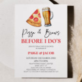Invitation Pizza & Brews avant que je ne Mariage Couples Douc