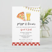 Invitation Pizza & Brews Co Ed Baby shower (Debout devant)