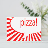 Invitation pizza ! : bulle comique (Debout devant)