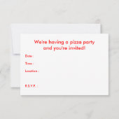 Invitation pizza ! : bulle comique (Dos)