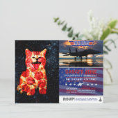 Invitation Pizza Cat (Debout devant)