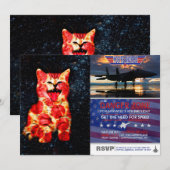 Invitation Pizza Cat (Devant / Derrière)