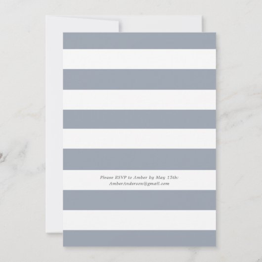 Invitation Pizza classique | Bleu ardoise (Dos)