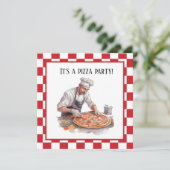 Invitation pizza cool (Debout devant)