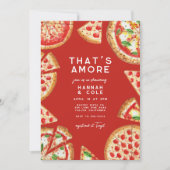 Invitation Pizza Couples Fête des mariées italienne That's Am (Devant)