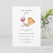Invitation Pizza Couple's Shower (Debout devant)