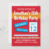 Invitation Pizza d'anniversaire Chihuahua (Dos)