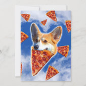 Invitation Pizza de Chien de Corgi (Dos)