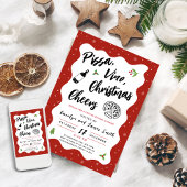 Invitation Pizza de Noël et fête du vin