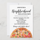 Invitation Pizza de quartier & Pool Summer Party Bash (Devant)