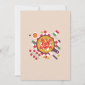 Invitation Pizza Dîner Italien Anniversaire Fête Déjeuner (Dos)