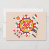 Invitation Pizza Dîner Italien Anniversaire Fête Déjeuner Pho (Dos)