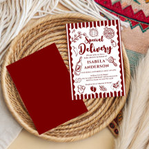 Pizza doodle special Delivery Baby Shower