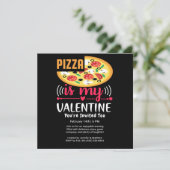 Invitation Pizza est mon Carré de fête de Saint Valentin (Debout devant)