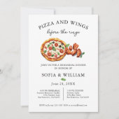 Invitation Pizza Et Ailes Avant Le Dîner De La Répétition Des (Devant)