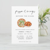 Invitation Pizza et ailes avant le dîner de répétition des an (Debout devant)