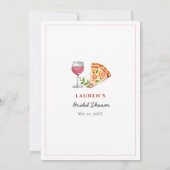 Invitation Pizza et Amour jeu de douche 'Devine qui'  (Dos)