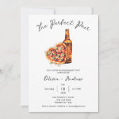 Invitation Pizza et Bière Parfait Partie d'engagement paire (Devant)