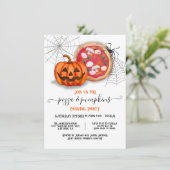 Invitation Pizza et Citrouilles de la fête d'Halloween (Debout devant)