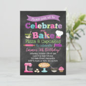 Invitation Pizza et Cupcakes Baking Party (Debout devant)