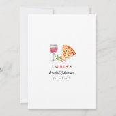 Invitation Pizza et Fête des mariées de vin Jeux Trivia (Dos)