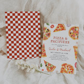 Invitation Pizza et Pacificateurs Baby shower à couples