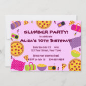 Invitation Pizza et Pajama Party (Devant)